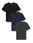 BOSS Mens Tshirt RN 3P Classic Three-Pack of Cotton Underwear T-Shirts with Logos Blue