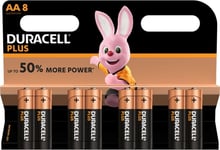 Duracell Plus AA LR6 Batteri, 8 stk