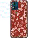 Motorola Moto E13 Transparent Mobilskal Julmönster