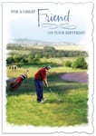 For a Great Friend On Your Birthday! Golf Card For Friends Birthday
