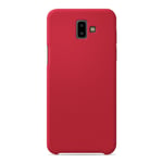 Coque silicone unie Soft Touch Rouge compatible Samsung Galaxy J6 Plus 2018 - Neuf
