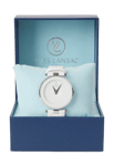 Yves Lansac Klocka med läderarmband B8529 Vit