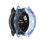 YOUZHIXUAN Smart watch series For Garmin Fenix 6X TPU Half Coverage Smart Watch Protevtice Case (Black) (Color : Blue)