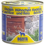 Bozita Svenskt foder från svenska råvaror sedan 1903 Hundfoder Konserv med Kyckling & Ris, 12-pack