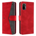 Xiaomi Redmi Note 10 5G - Vintage læder cover / pung - Rød