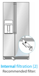 water filter cartridge in-fridge-base IcePure for Whirlpool 3KS20DRSB22 3KS20D