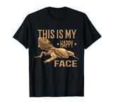 Funny This is my happy face Dragons Reptile Bearded Dragon T-Shirt
