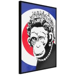 Plakat - Queen of Monkeys - 40 x 60 cm - Sort ramme