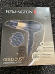 Remington Gold Dust Hair Dryer, 2400W90km Versatile Styling Condition