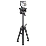 SBS Smartphone Tripod with Spirit Level, Tripod Extendable up to 54 Inch Tripod for SLR Camera, GoPro, iPhone, Samsung, Oppo, Xiaomi with Bag