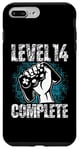 Coque pour iPhone 7 Plus/8 Plus Level 14 Complete Cadeau d'anniversaire 14 ans Gamer