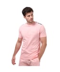 Moschino Mens Tape T-Shirt in Pink Cotton - Size X-Small