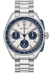 Bulova Men's Watch Chronograph Lunar Pilot Blue With 2 Bands Chrono