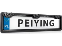 Peiying Backkamera För Bil Med Gyroskop Och Parkeringssensor I Registreringsskyltens Ram