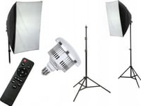 Studio Xrec 5In1 Led 200W (1600W) 3000-6500K + Pilot Softbox 50X70cm Stativ 230Cm / Led803
