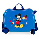 Disney Mickey Enjoy the Day Blue Kids Rolling Suitcase 50x38x20 cm Rigid ABS Combination lock 34 Litre 2.1 Kg 4 Wheels Hand Luggage