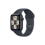 Apple Watch SE (GPS) 2a generation - midnattsaluminium - smart klocka med sportband - midnatt - 32 GB
