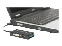 ASM AK-340418-002-S ASSMANN Adapter DisplayPort 1 to 3 HDMI+DVI+VGA multimedia cable 0.2m