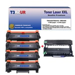 Kit Tambour+ 4 Toners compatibles avec Brother TN2420 DR2400 pour Brother HL-L2310D, HL-L2350DW, HL-L2357DW, HL-L2370DN