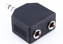 Adaptateur splitter jack audio 3.5 m - Adaptateur Stéréo pour Ecouteurs et Casque - Noir