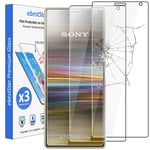 ebestStar - compatible with Sony Xperia 10 Plus Screen Protector (2019) Premium Tempered Glass [x3 Pack] Shatterproof, 9H 3D Bubble Free [Xperia 10 Plus: 167 x 73 x 8.3mm, 6.5'']