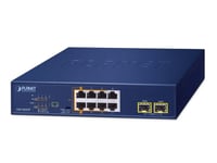 Planet 2-Port 10/100/1000T 802.3Bt, Ohanterad, Gigabit Ethernet (10/100/1000), Full Duplex, Strömförsörjning Via Ethernet (Poe) Stöd, Rackmontering, Monteringsbar På Väggen