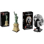 LEGO 21042 Architecture Statue of Liberty Model Building Kit, Collectable New York Souvenir Set & 75328 Star Wars The Mandalorian Helmet Buildable Model Kit, Display Collectible Decoration Set