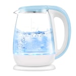 haozai Electric Kettle 1.7L Glass Electric Tea Kettle (BPA Free) Cordless With LED Indicator Lights, Portable Electric Hot Water Kettle With Auto Shutoff Protection,
