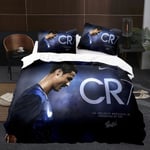 Player K2# 3D Tre-delad Set Storlek Fotboll Serie C Ronaldo Täcke Hemtextil 180cm