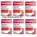 Vitabiotics Feroglobin Slow Release Iron Capsules - 6 Months Supply 30 Caps x 6