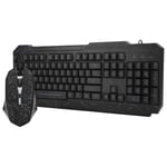 Dilwe Wired Gaming Keyboard and Mouse Combo, 104 Complete Key Colour Backlit Gaming Keyboard with Wrist Rest and Backlit Gaming Mouse 1600DPI For Win XP/7/8/10/OS X 10.2(Black)