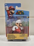 Nintendo Super Mario Fire Mario 2.5" Inch Figure Jakks Pacific Brand New Sealed