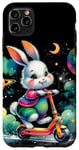 Coque pour iPhone 11 Pro Max Bunny Riding Trottinette électrique Motif lapin