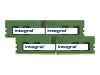 Integral - DDR5 - kit - 16 Go: 2 x 8 Go - DIMM 288 broches - 4800 MHz / PC5-38400 - CL40 - 1.1 V - mémoire sans tampon - non ECC