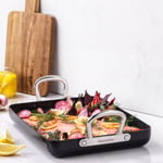 GreenPan Barcelona Pro Hard Anodised Ceramic Non-Stick 30cm Open Roaster Black