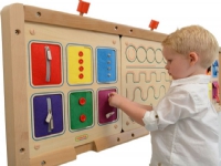 Masterkidz Montessori Öppning och stängning av dragkedjor Knappar Väggtavla
