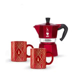 Cafétière italienne 6 tasses + 2 mugs Bialetti 0009910 - rouge