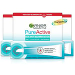 3x Garnier Pure Active SOS Rapid Action Anti Blemish Invisible Gel Stick 10ml