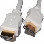 3M METRE WHITE HDMI 1.4 3D CABLE LEAD HDTV LCD TV XBOX PS3 HIGH SPEED ETHERNET
