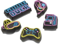 Crocs Unisex's Lights Up Neon Gamer 5 Pack Shoe Charms, One Size