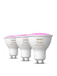 Philips Hue Hue White &Amp; Colour Ambiance Smart Spotlight 3 Pack Led 4.3W Gu10 With Bluetooth