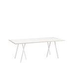HAY - Loop Stand Table - White - 200 x 92,5 cm - Ruokapöytä - Leif Jørgensen - Valkoinen - Metalli/Puu