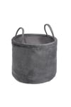 Teddy Fleece Storage Hamper Handles Home Laundry Basket