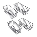 4-pack väggrutnätpanel hängande trådkorg, rutnätväggsförvaringskorg, väggmonterade korgar displayhyllor