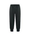Fred Perry Mens Tonal Tape Black Sweat Pants - Size Large
