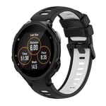 Garmin Forerunner 735 / 735XT Tvåfärgat klockarmband i silikon - Svart/Vit