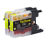 2 Yellow XL Ink Cartridges compatible with Brother MFC-J6510DW & MFC-J6710DW 