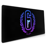 Large Gaming Rainbow Six Siege Mouse Pad Extended Non-Slip Mouse Mat Anime Mousepad for Keyboard Laptops 15.8 × 35.5in