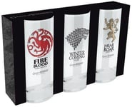 Game of Thrones Glasses set of 3 Houses