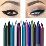 14 färger Långvarig Eye Liner Penna Vattentät Pigment Blå Brun Svart Eyeiner Pen Ögonmakeup Kosmetik 02 Brown